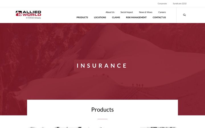Screenshot van alliedworldinsurance.com