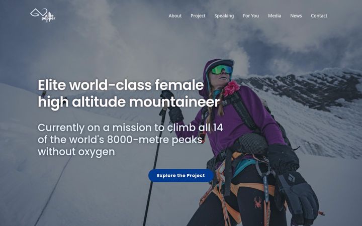 Screenshot of alliepepper.com