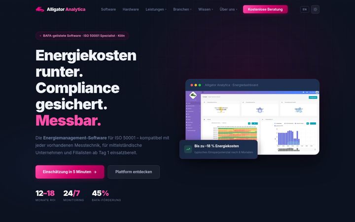 Screenshot of alligator-analytica.de