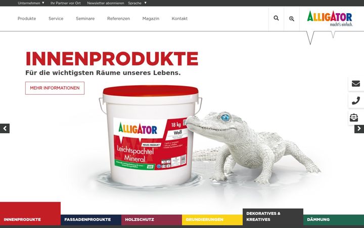 Screenshot of alligator.de
