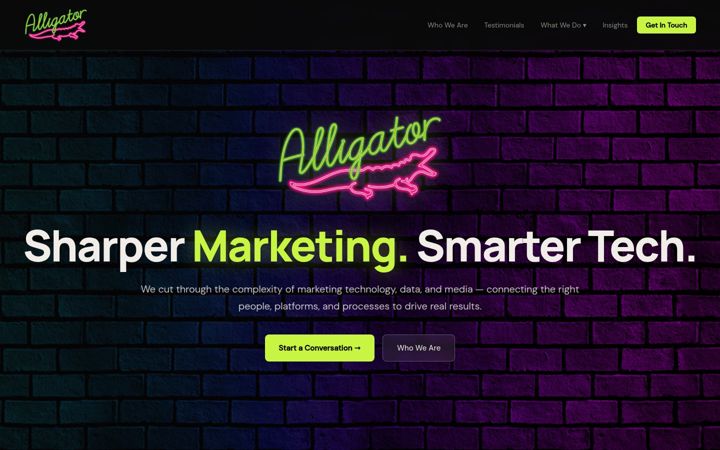 Screenshot of alligator.solutions