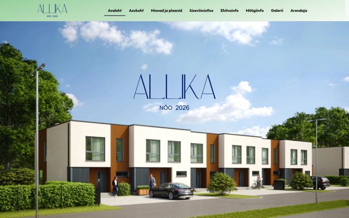 Screenshot of allikaarendus.ee