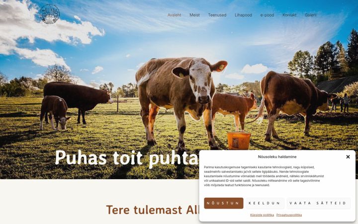Screenshot of allikatalu.com