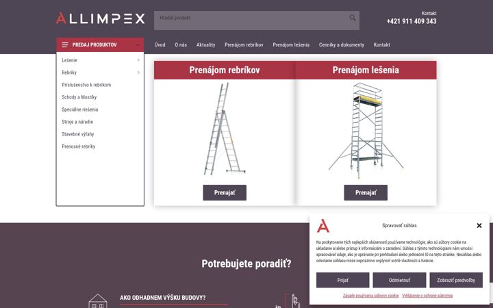 Screenshot of allimpex.sk