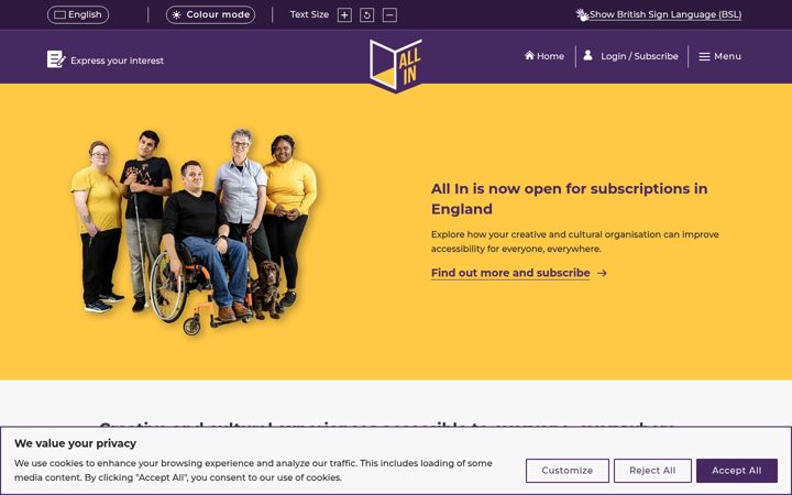 Screenshot of allin.online