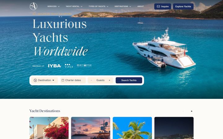 Captura de ecrã de allinclusivecharters.com