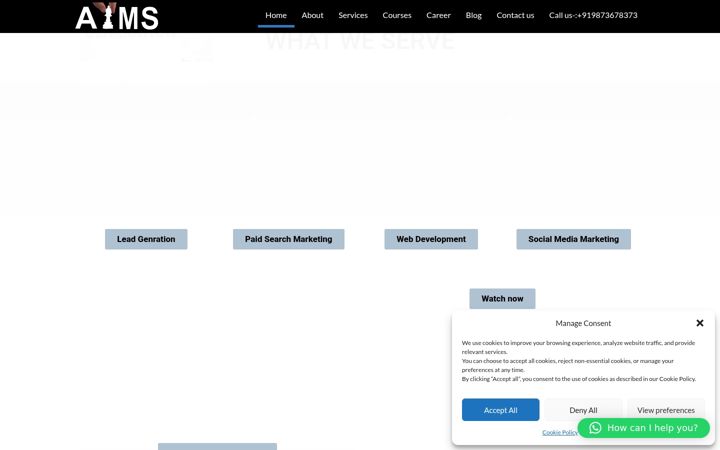 Screenshot von allindiamediasolutions.com