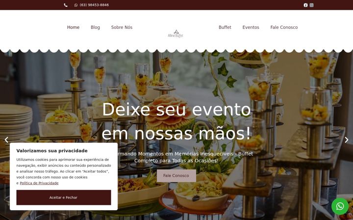 Screenshot of allinebuffet.com.br