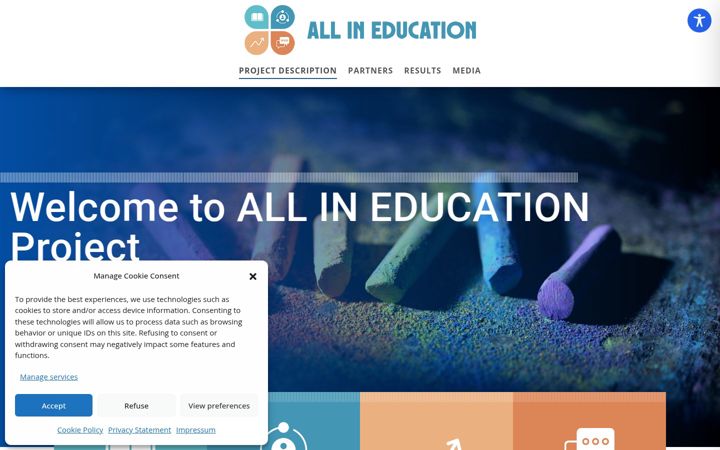 Screenshot of allineducation.eu