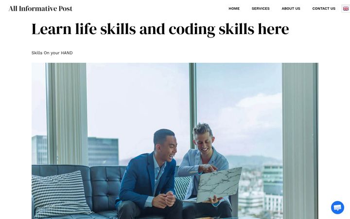 Screenshot of allinformativepost.com