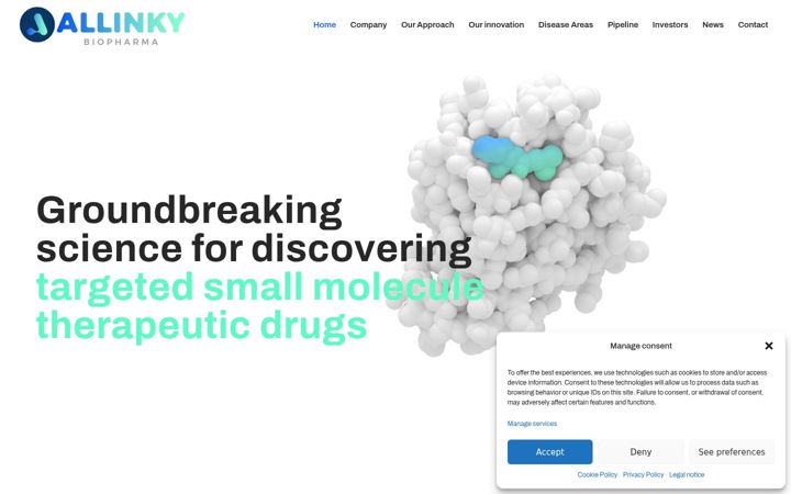 Screenshot von allinky.com