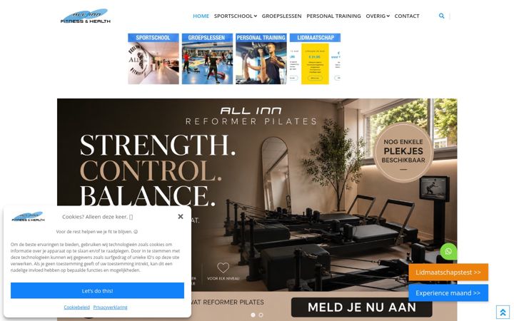 Ekrānuzņēmums no allinnfitness.nl