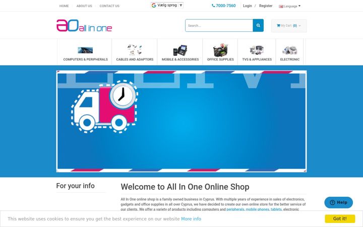 Screenshot of allinone.com.cy