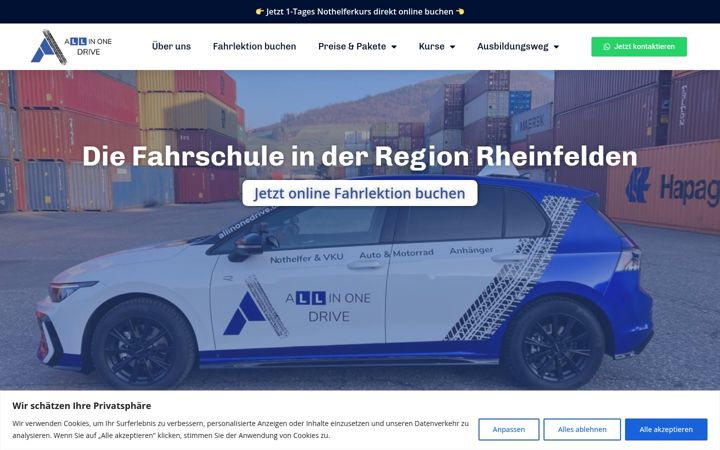 Screenshot of allinonedrive.ch