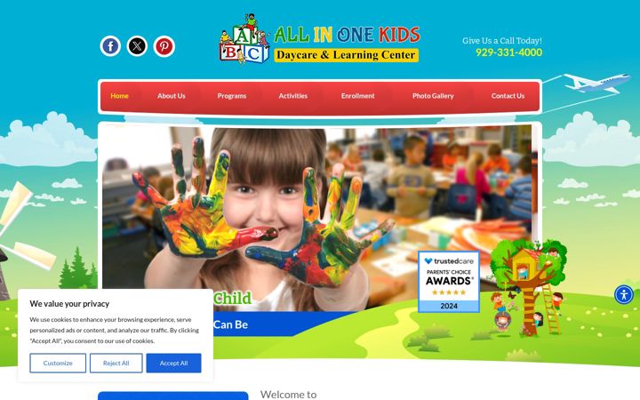 Capture d'écran de allinonekids.com