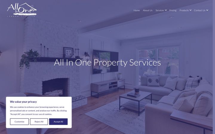 Screenshot of allinonepropertyservices.co.uk