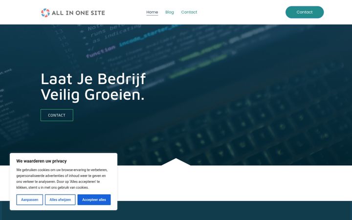 Screenshot of allinonesite.nl