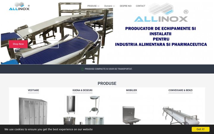 Screenshot of allinox.ro