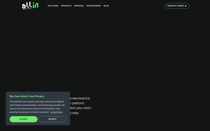 Screenshot of allinplatform.com