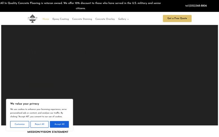 Screenshot ta' allinqualityconcrete.com