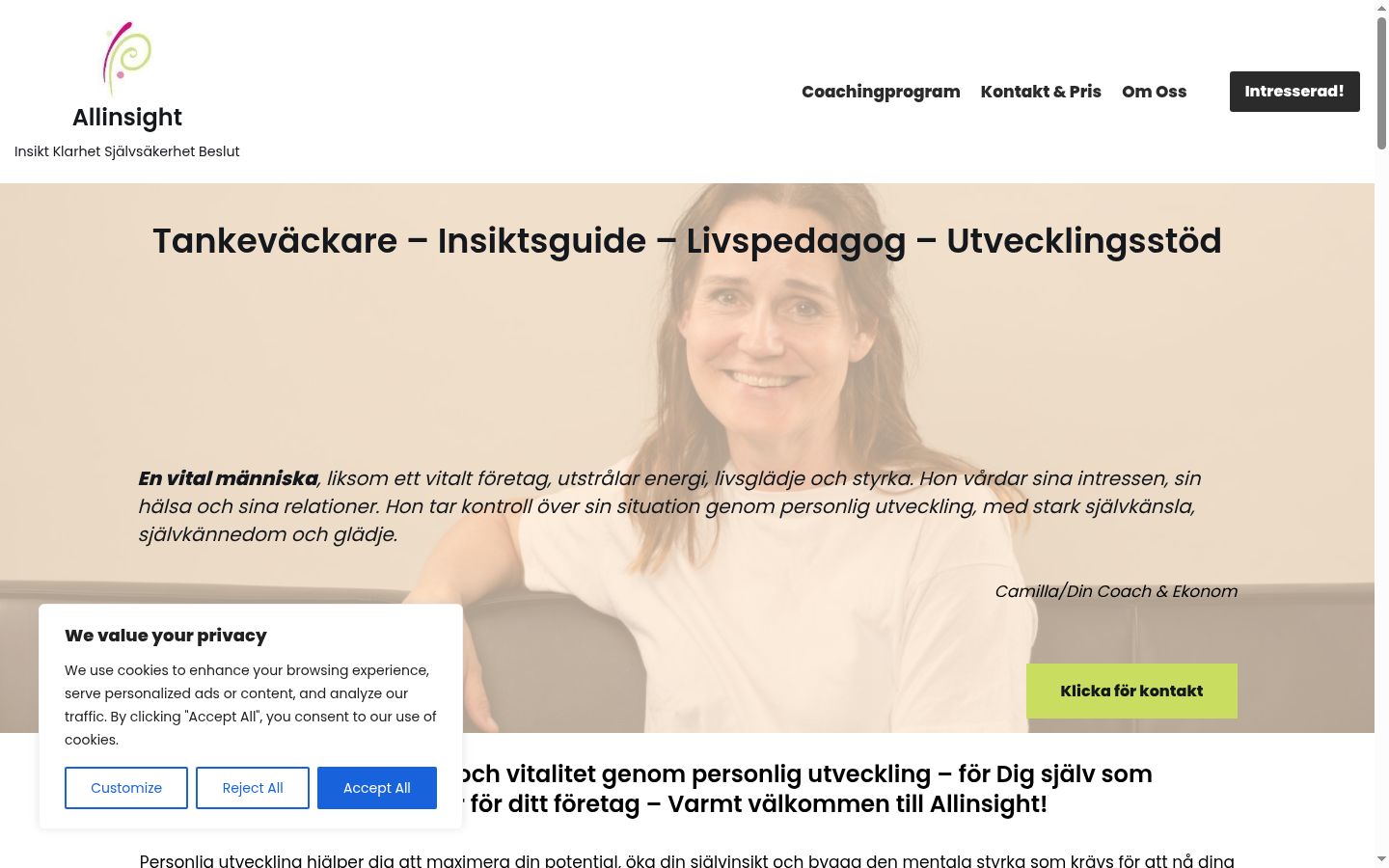 Screenshot tal-banner tal-kunsens muri qabel kwalunkwe interazzjoni