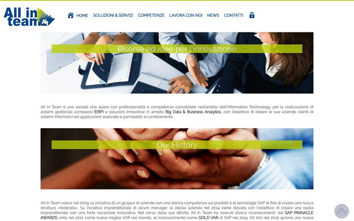 Screenshot of allinteam.it