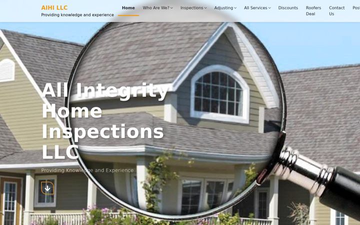 Screenshot ta' allintegrityhomeinspections.com