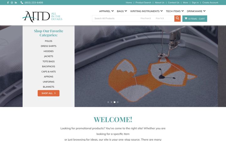 Screenshot ta' allinthedetailsvt.com