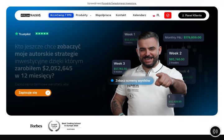 Screenshot του allintraders.com