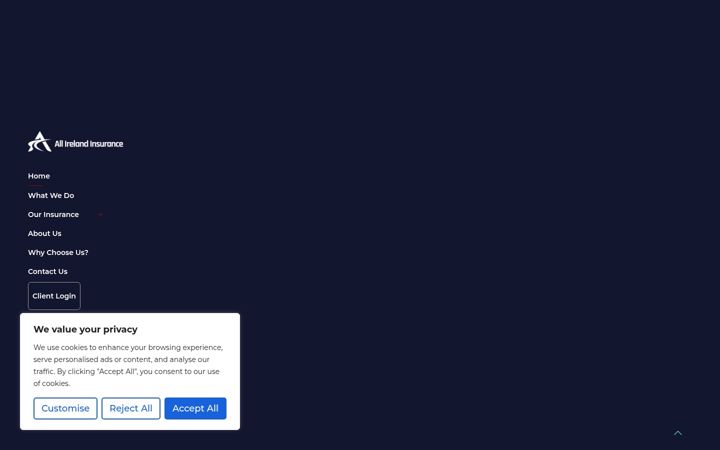 Screenshot of allirelandinsurance.ie