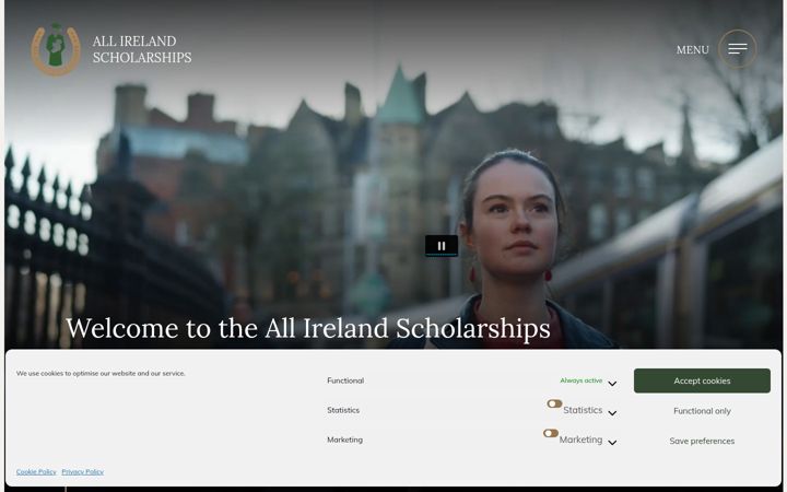 Screenshot of allirelandscholarships.com