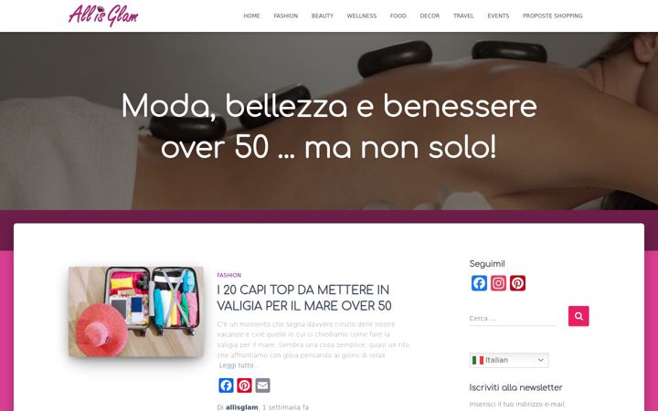 Screenshot of allisglam.com