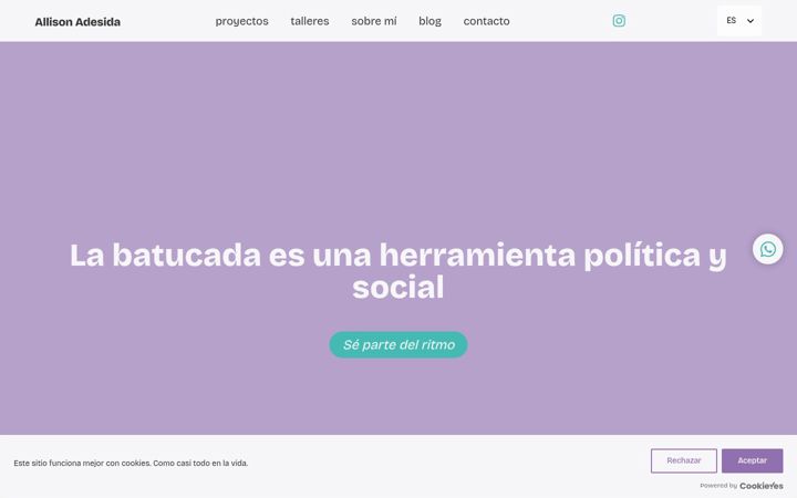 Screenshot of allisonadesida.com