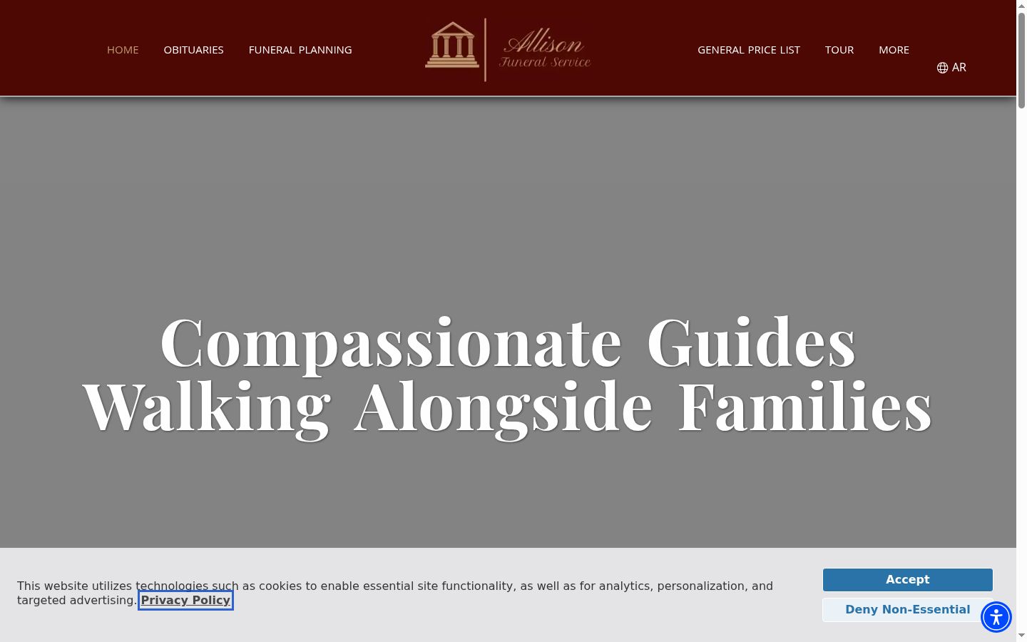 Captura de ecrã do banner de consentimento apresentado antes de qualquer interação