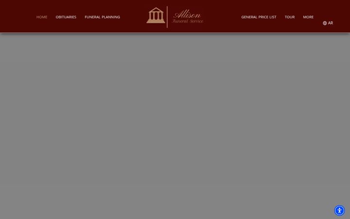 Screenshot of allisonfuneralservice.com