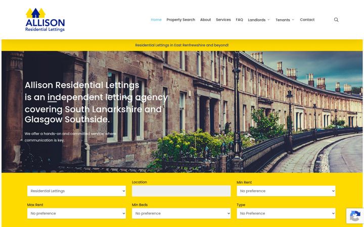 Screenshot of allisonlettings.co.uk