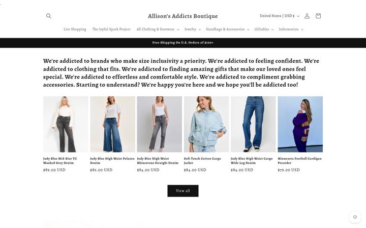 Screenshot of allisonsaddicts.com