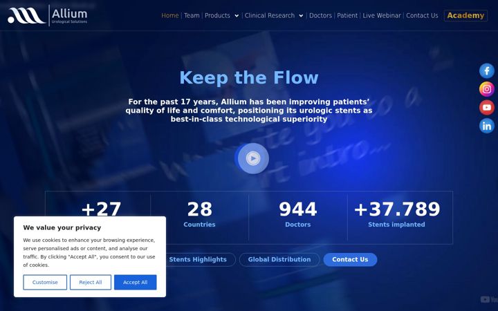 Screenshot of allium-medical.com