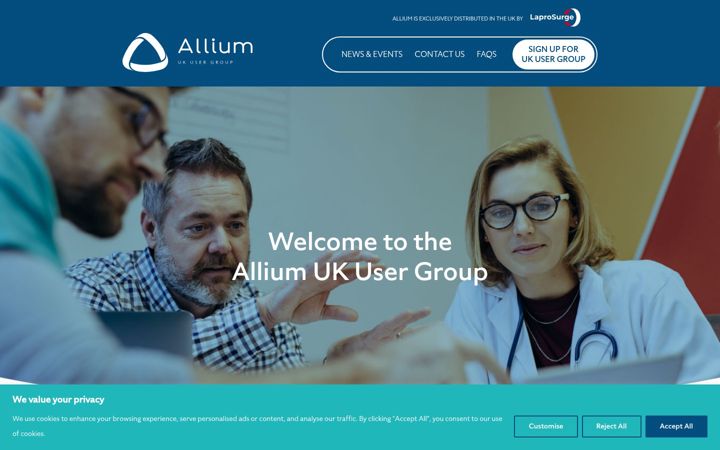 Screenshot of alliumstents.co.uk