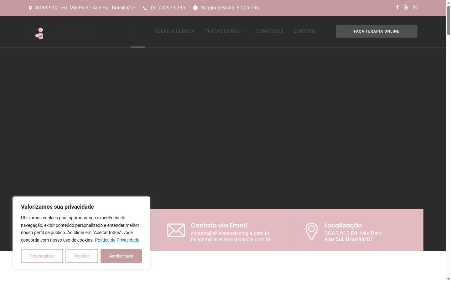 Capture d'écran de la bannière de consentement affichée avant toute interaction