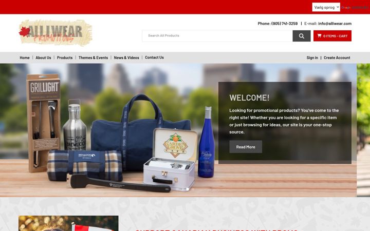 Screenshot of alliwear.com