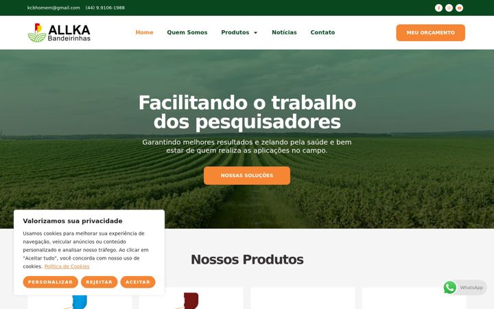 Екранна снимка на allkabandeirinhas.com.br