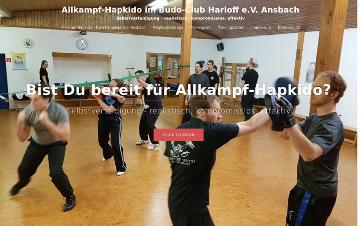 Screenshot of allkampf-ansbach.de