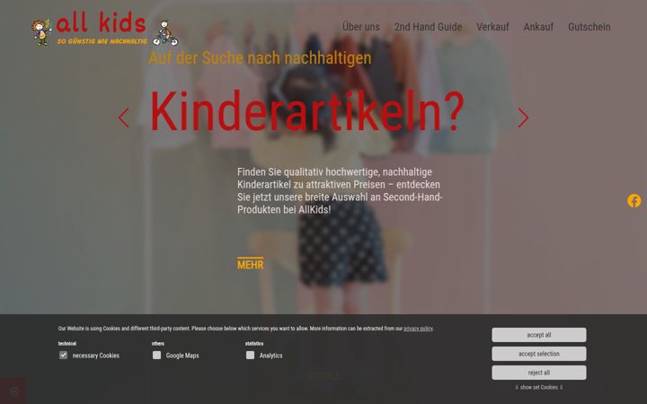 Snímek obrazovky allkids-erfurt.de