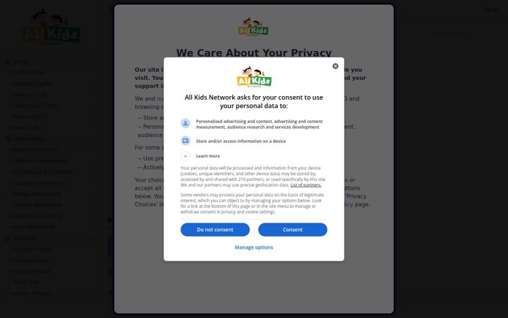 Screenshot of allkidsnetwork.com