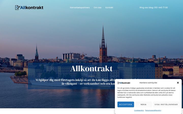 Screenshot of allkontrakt.se