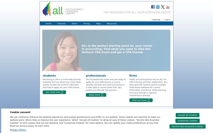Screenshot of alllibrary.com