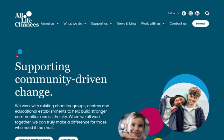 Screenshot of alllifechances.org