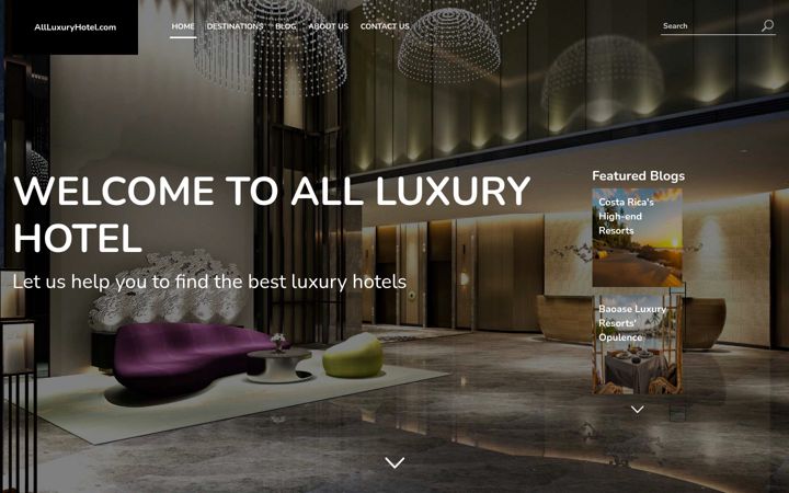 Screenshot of allluxuryhotel.com