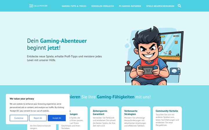 Screenshot von alllvoices.com